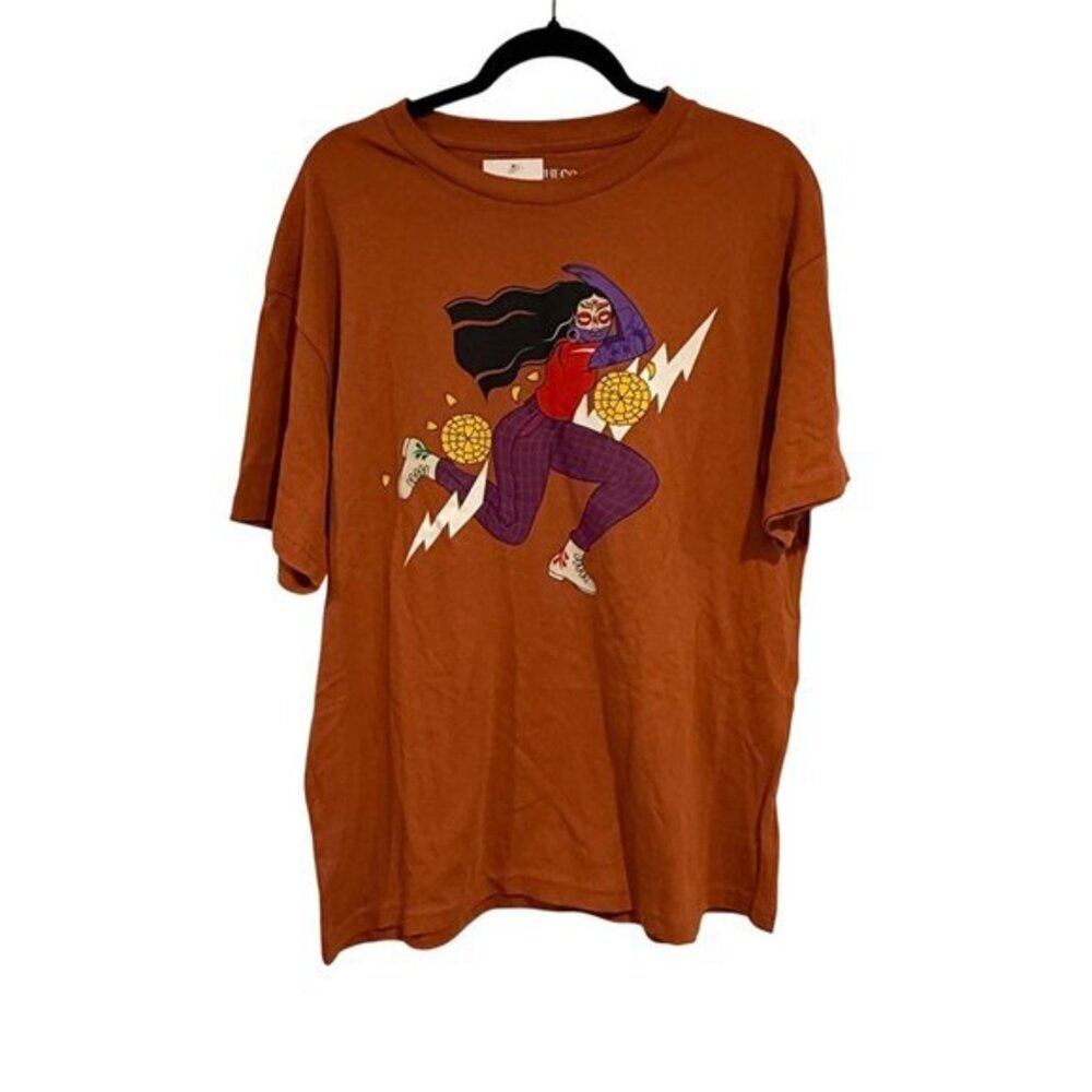 Dia Pacheco X Golden Hour Graphic Tee Brown Unisex XL Urban Outfitters Exclusive
